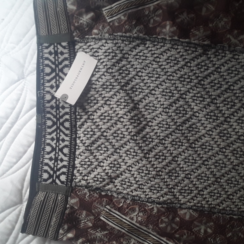 Byron Lars for Anthropologie midi pencil skirt, multidimensional.